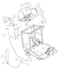 Section 14 Diagram and Parts List for MK-4020KBG 167420-20G MK Diamond Concrete Saw